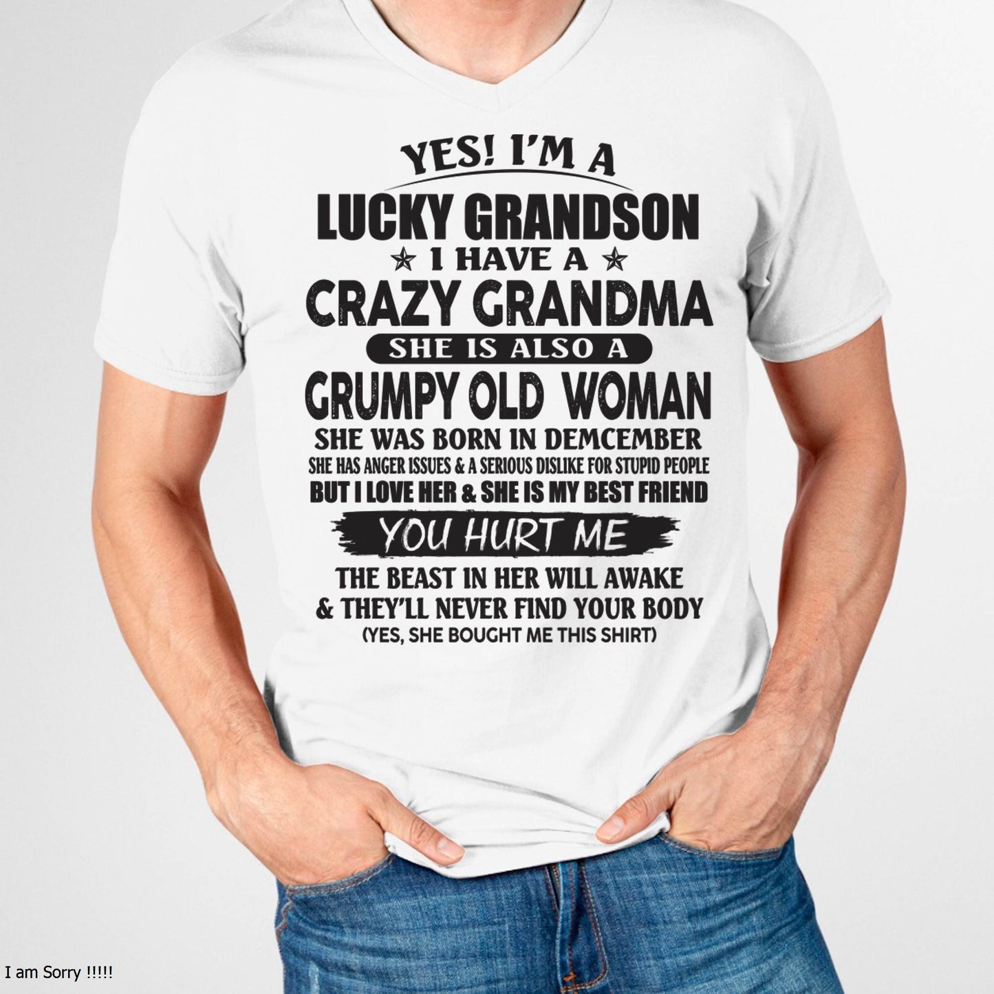 DECEMBER - LUCKY GRANDSON OF CRAZY GRANDMA -  FROM GRANDMA - virgo12 (SKU10-173-12)