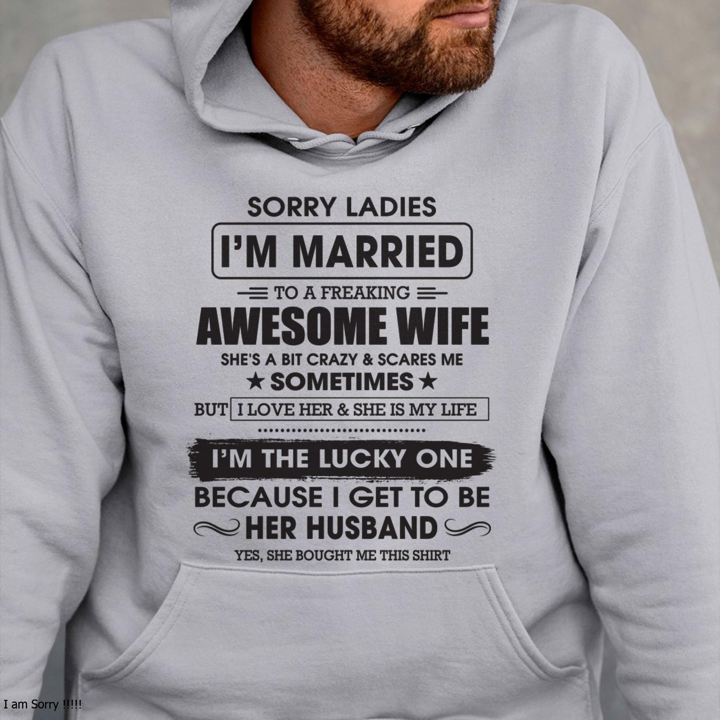 Sorry Ladies I'm Married To A Freaking Awesome Wife - Gift For Husband From Wife - Virgo00 (SKU06-45-00)