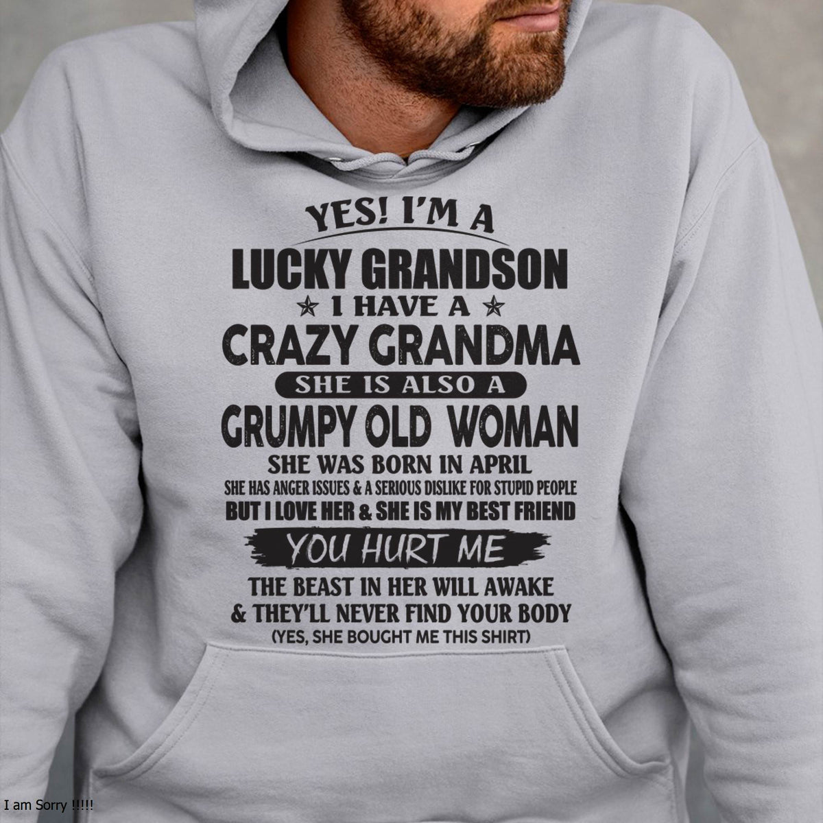 APRIL - LUCKY GRANDSON OF CRAZY GRANDMA -  FROM GRANDMA - virgo04 (SKU10-173-04)