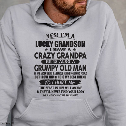 LUCKY GRANDSON OF CRAZY GRANDPA -  PERFECT GIFT FROM GRANDPA - virgo00 (SKU12-145-00)