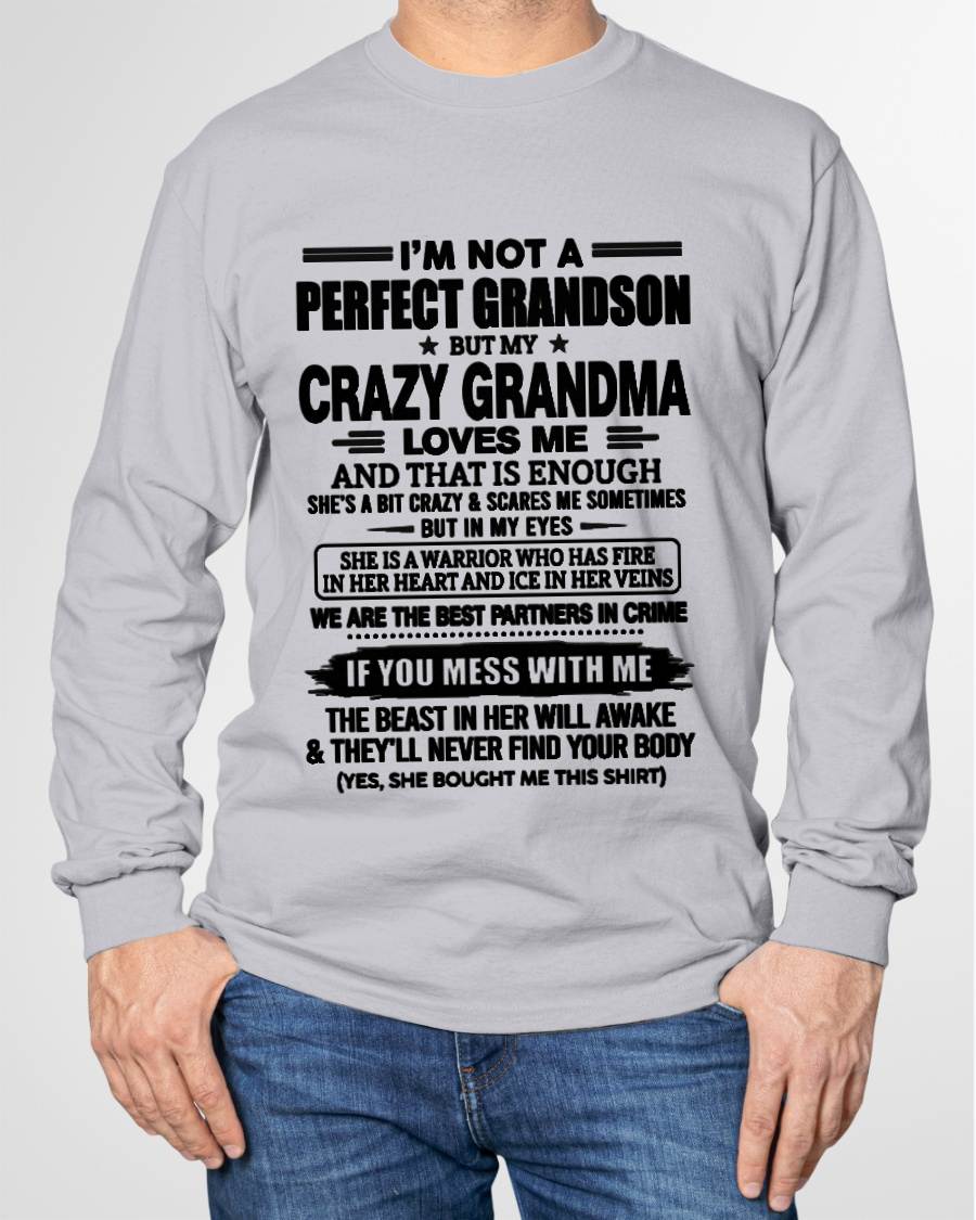 JANUARY SHIRT, I’M NOT A PERFECT GRANDSON-FROM GRANDMA TO GRANDSON-VIRGO00 (SKU2607-13-00)