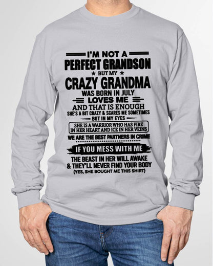 JULY SHIRT, I’M NOT A PERFECT GRANDSON-FROM GRANDMA TO GRANDSON-VIRGO07 (SKU2607-13-07)