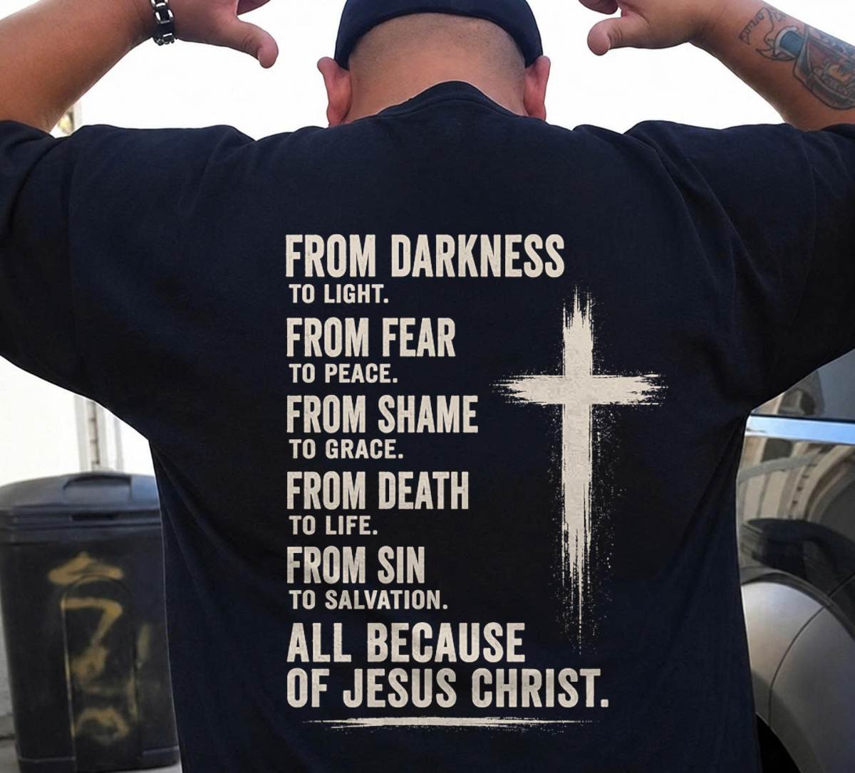 Christian T-Shirt From Darkness... - For Men - Virgo00 (SKU2607-334)