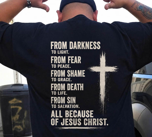 Christian T-Shirt From Darkness... - For Men - Virgo00 (SKU2607-334)