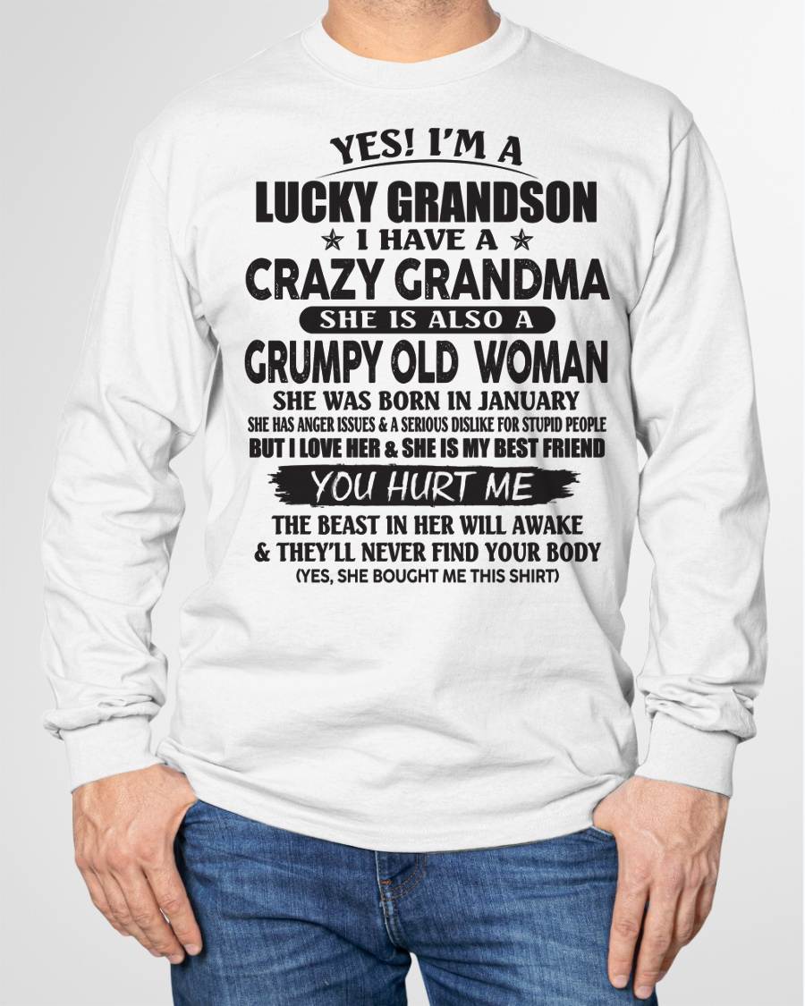 JANUARY - LUCKY GRANDSON OF CRAZY GRANDMA -  FROM GRANDMA - virgo01 (SKU10-173-01)