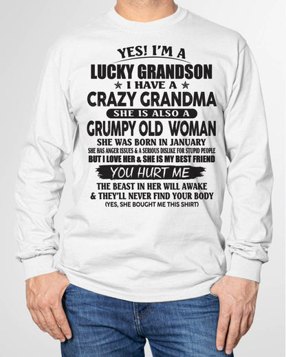 JANUARY - LUCKY GRANDSON OF CRAZY GRANDMA -  FROM GRANDMA - virgo01 (SKU10-173-01)