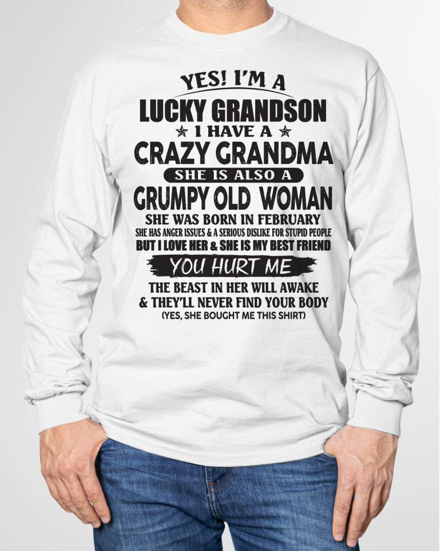 FEBRUARY - LUCKY GRANDSON OF CRAZY GRANDMA -  FROM GRANDMA - virgo02 (SKU10-173-02)