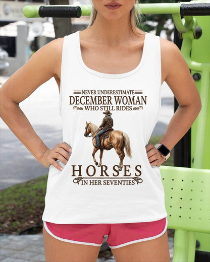 DECEMBER SHIRT, A WOMAN WHO STILL RIDES HORSES IN HER SEVENTIES - Virgo12 (SKU2604-287-12)