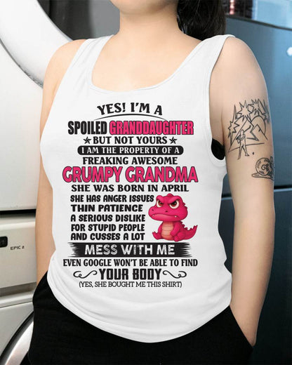 APRIL - YES, I'M A SPOILED GRANDDAUGHTER - GIFT FROM GRANDMA - DTSM04 (SKU09-96-04)