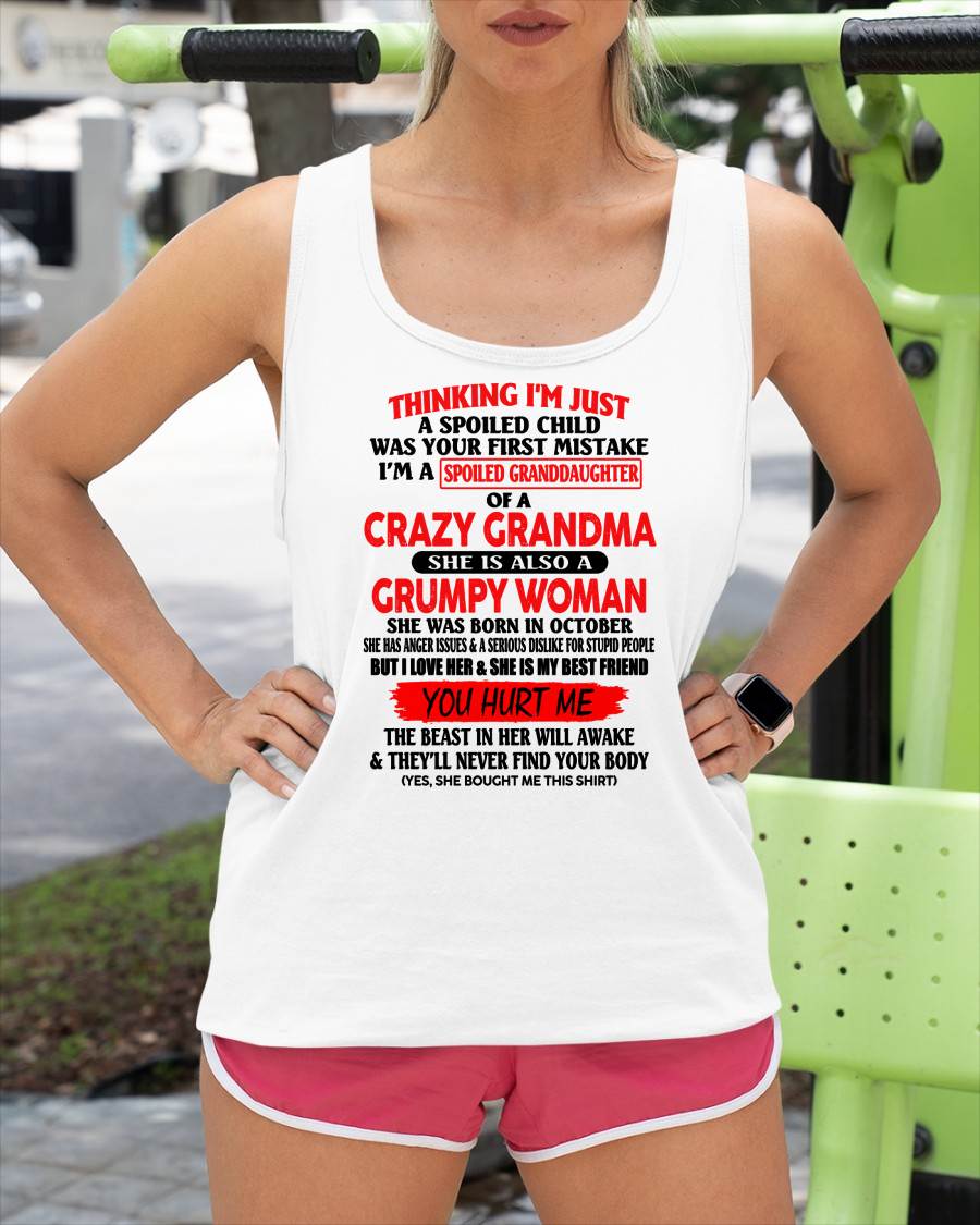 OCTOBER SHIRT, I'm A Spoiled Granddaughter - Virgo10 (SKU2608-347-10)