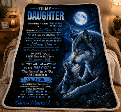 Family Blanket - From Mom - To My Daughter - Virgo - ( SKU2608-293)