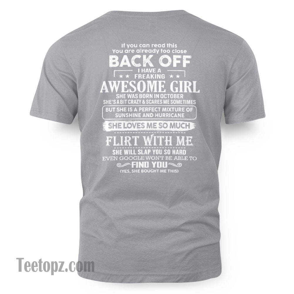 October ??? Awesome Girlfriend Born In October ??? Special gift for your Boyfriend ??? From Wife Virgo10 (SKU06-17-10)