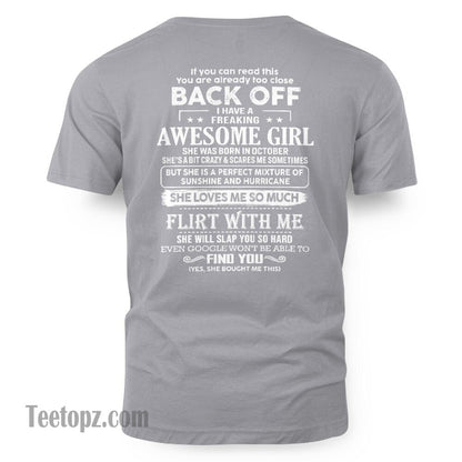 October ??? Awesome Girlfriend Born In October ??? Special gift for your Boyfriend ??? From Wife Virgo10 (SKU06-17-10)
