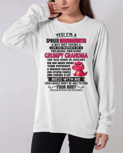 JANUARY - YES, I'M A SPOILED GRANDDAUGHTER - GIFT FROM GRANDMA - DTSM01 (SKU09-96-01)