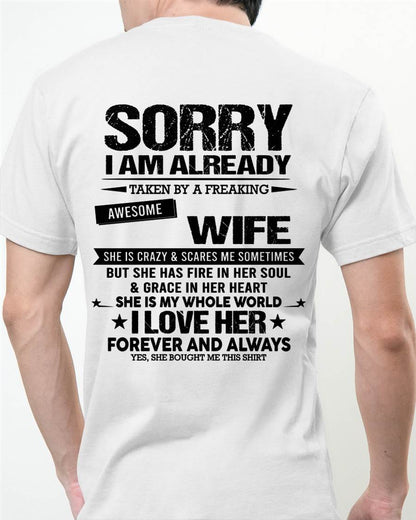 SORRY I AM ALREADY TAKEN BY A FREAKING AWESOME GIRL - FROM WIFE - virgo00 (SKU12-318-00)