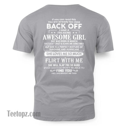 March ??? Awesome Girlfriend Born In March ??? Special gift for your Boyfriend ??? From Wife Virgo03 (SKU06-17-03)