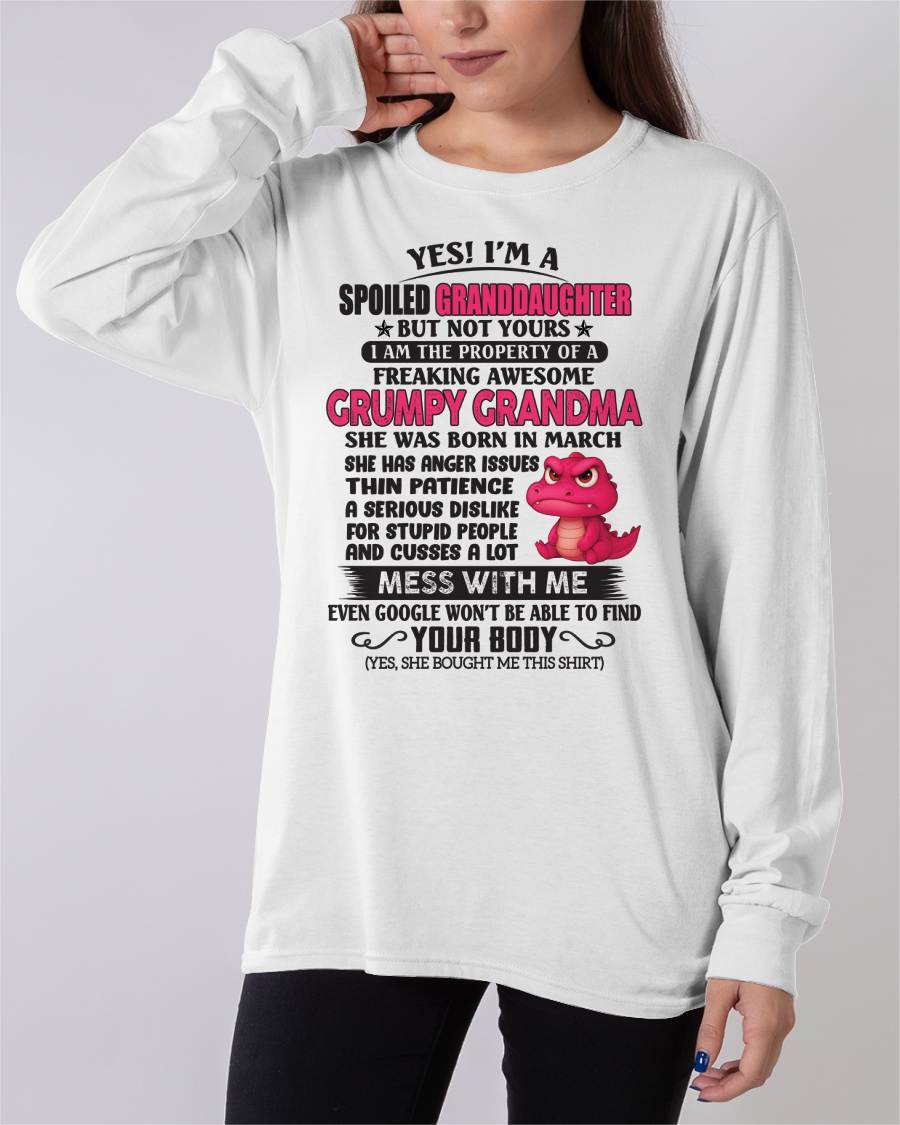 MARCH - YES, I'M A SPOILED GRANDDAUGHTER - GIFT FROM GRANDMA - DTSM03 (SKU09-96-03)