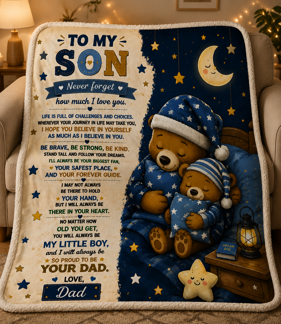 Family Blanket - From Dad - To My Son- Virgo - ( SKU2608-338)