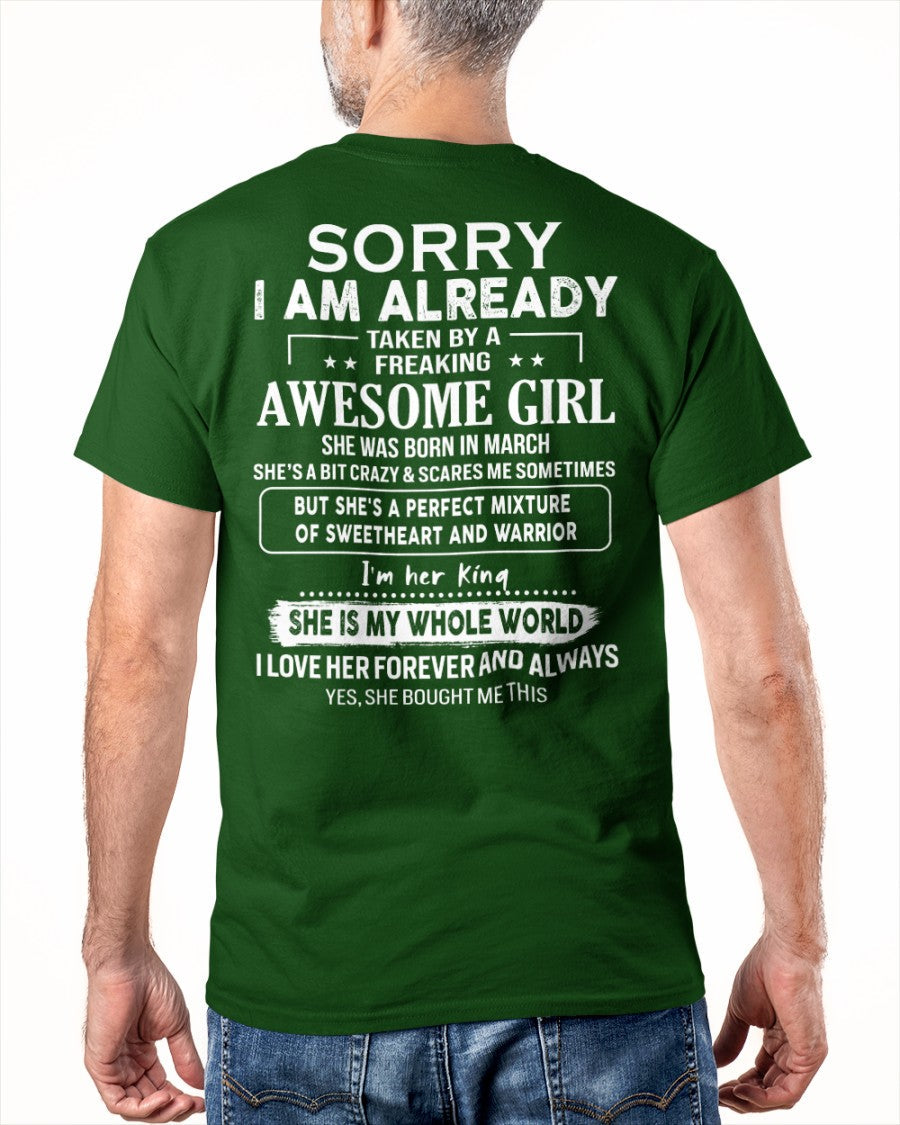 March - Awesome girl - Perfect gift for your boyfriend - (SKU04-86-03) - From Wife Virgo03