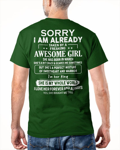 March - Awesome girl - Perfect gift for your boyfriend - (SKU04-86-03) - From Wife Virgo03