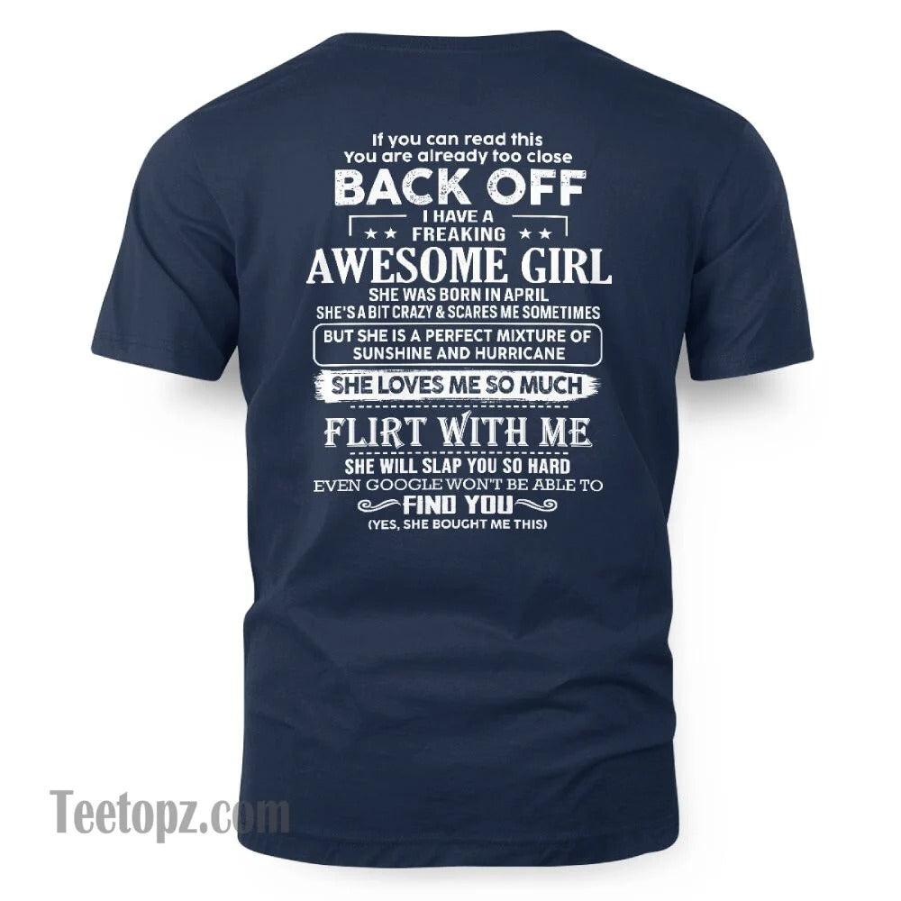 April ??? Awesome Girlfriend Born In April ??? Special gift for your Boyfriend ??? From Wife Virgo04 (SKU06-17-04)