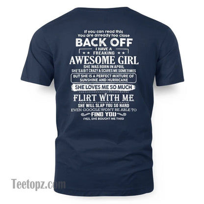 April ??? Awesome Girlfriend Born In April ??? Special gift for your Boyfriend ??? From Wife Virgo04 (SKU06-17-04)