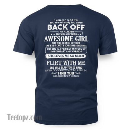 October ??? Awesome Girlfriend Born In October ??? Special gift for your Boyfriend ??? From Wife Virgo10 (SKU06-25-10)