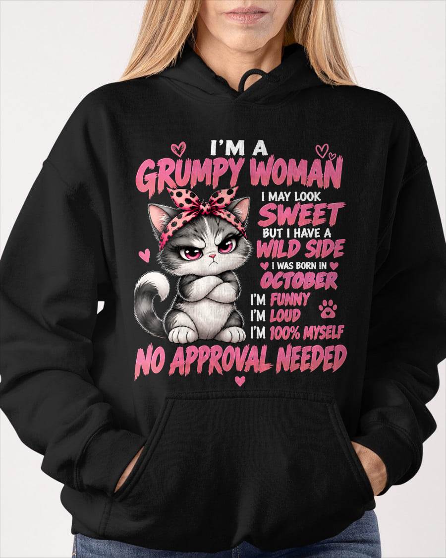 OCTOBER SHIRT I'm A Grumpy Woman - For Women - Virgo10 (SKU2609-185-10)