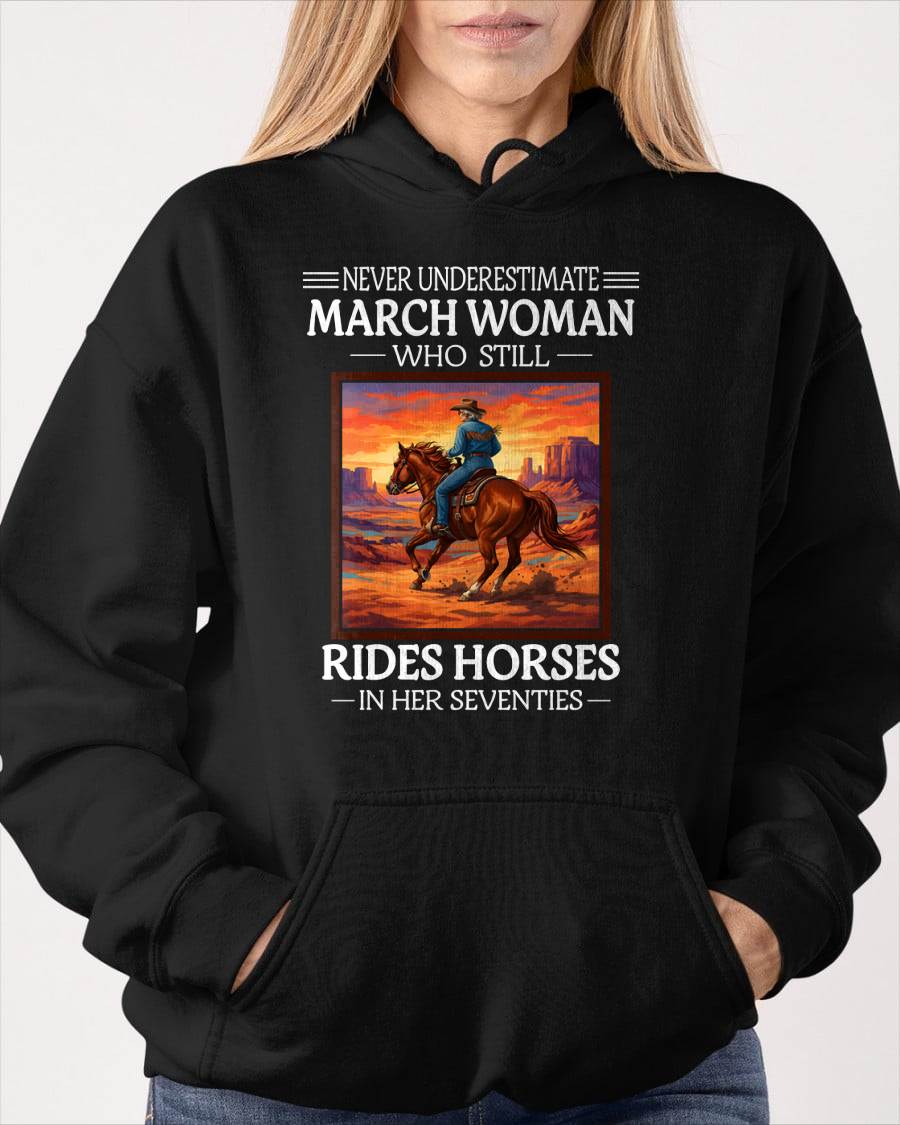 MARCH SHIRT, A WOMAN WHO STILL RIDES HORSES IN HER SEVENTIES - Virgo03 (SKU2604-289-03)