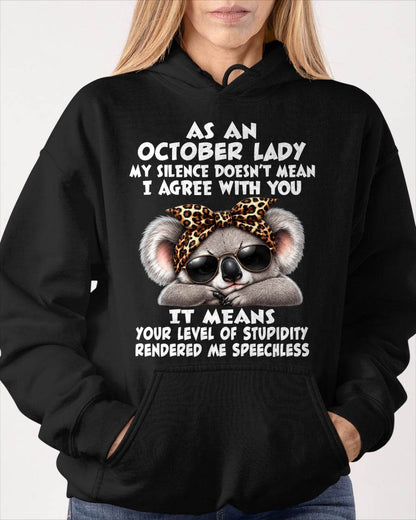 OCTOBER SHIRT As A October Lady - For Women - Virgo10 (SKU2609-113-10)