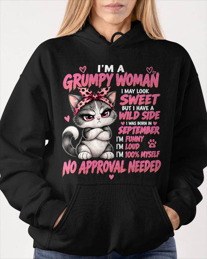 SEPTEMBER SHIRT I'm A Grumpy Woman - For Women - Virgo09 (SKU2609-185-09)