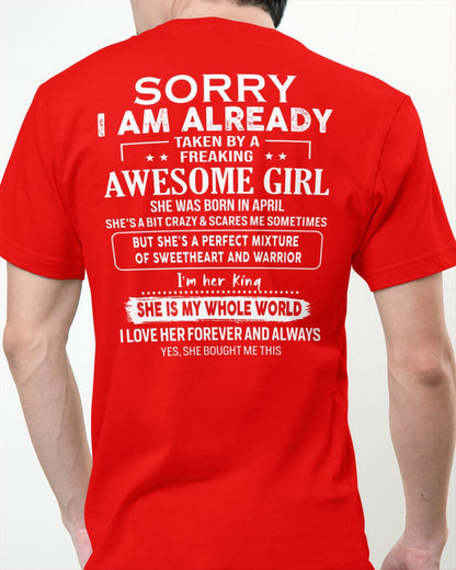 April - Awesome girl - Perfect gift for your boyfriend - (SKU04-86-04) - From Wife Virgo04