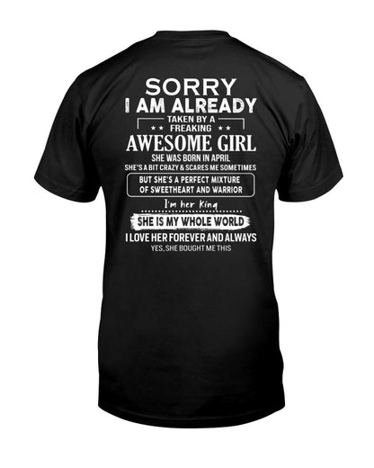 April - Awesome girl - Perfect gift for your boyfriend - (SKU04-86-04) - From Wife Virgo04