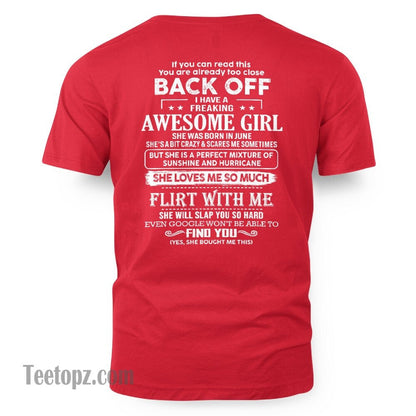 June ??? Awesome Girlfriend Born In June ??? Special gift for your Boyfriend ??? From Wife Virgo06 (SKU06-17-06)