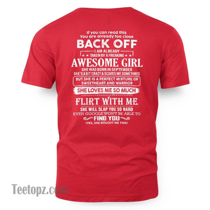 September ??? Awesome Girlfriend Born In September ??? Special gift for your Boyfriend ??? From Wife Virgo09 (SKU06-25-09)