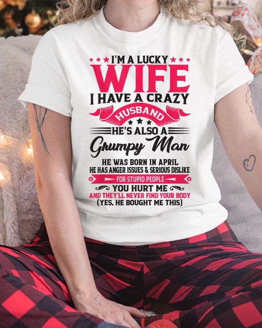 APRIL - TO MY WIFE - I'M A LUCKY WIFE - GIFT FROM HUSBAND - Virgo04 (SKU10-136-04)