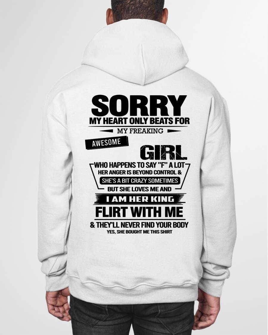 SORRY MY HEART ONLY BEATS FOR MY FREAKING AWESOME GIRL - FROM WIFE - virgo00 (SKU26T-01-59-00)