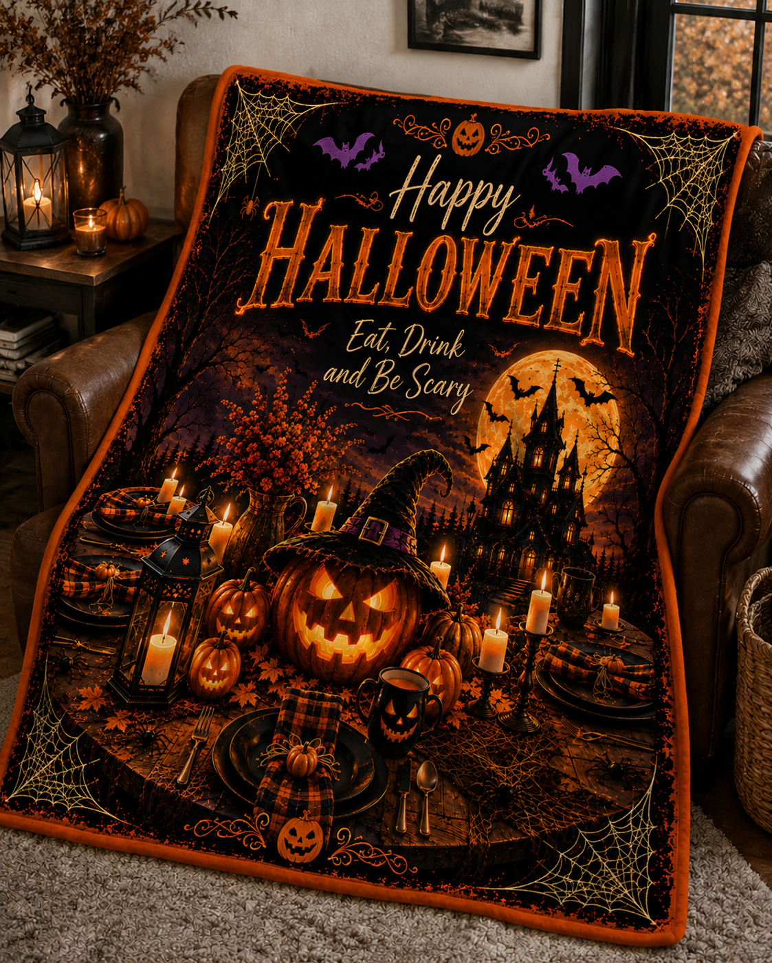 Halloween Blanket - Be Scary - Virgo - ( SKU2608-236)