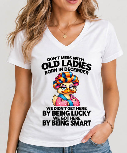 DECEMBER SHIRT Don't Mess With Old Ladies - For Women - Virgo12 (SKU2609-304-12)