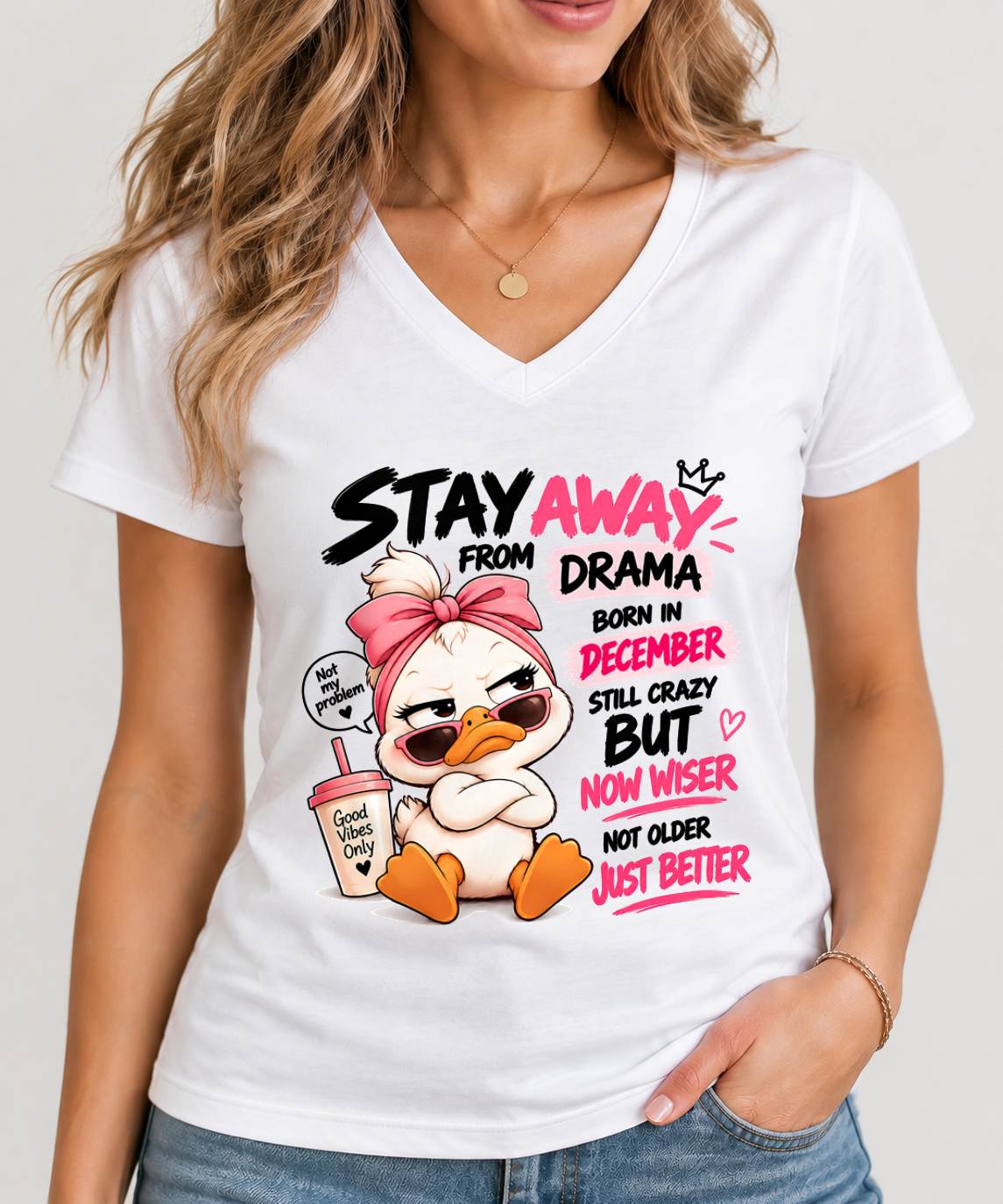 DECEMBER SHIRT Stay Away From Drama - For Women - Virgo12 (SKU2609-205-12)