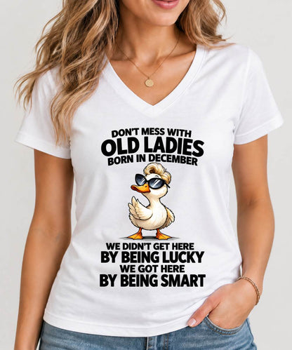 DECEMBER SHIRT Don't Mess With Old Ladies - For Women - Virgo12 (SKU2609-305-12)