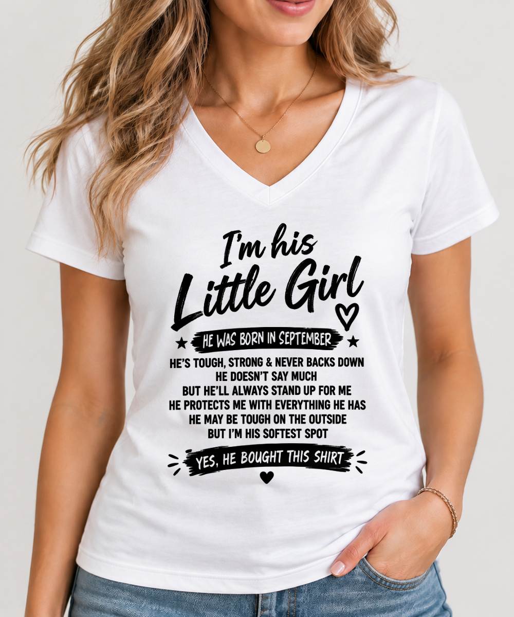 SEPTEMBER SHIRT I'm His Little Girl - From Grandpa - To Granddaughter - Virgo09 (SKU2609-169-09)