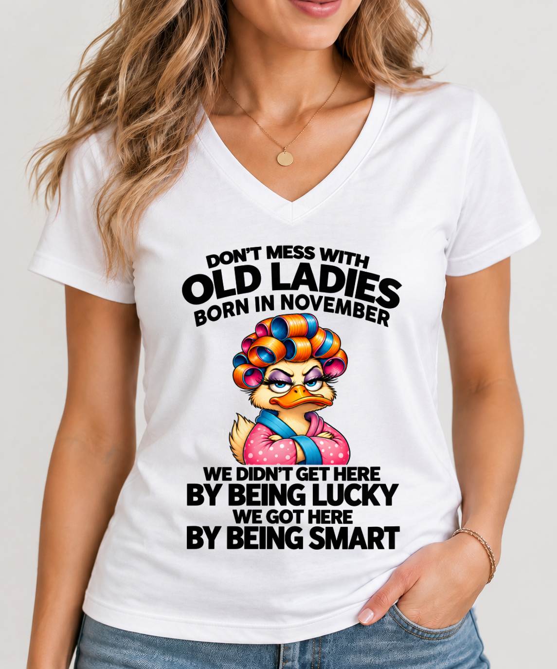 NOVEMBER SHIRT Don't Mess With Old Ladies - For Women - Virgo11 (SKU2609-304-11)