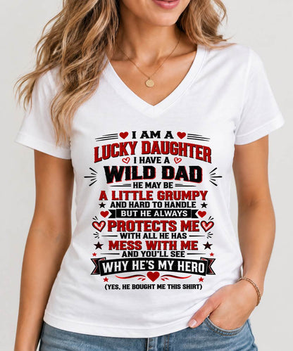SHIRT I'm A Lucky Daughter - From Dad - To Daughter - Virgo00 (SKU2609-240)