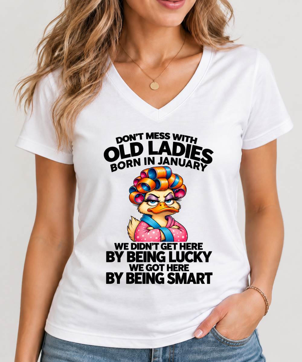 JANUARY SHIRT Don't Mess With Old Ladies - For Women - Virgo01 (SKU2609-304-01)