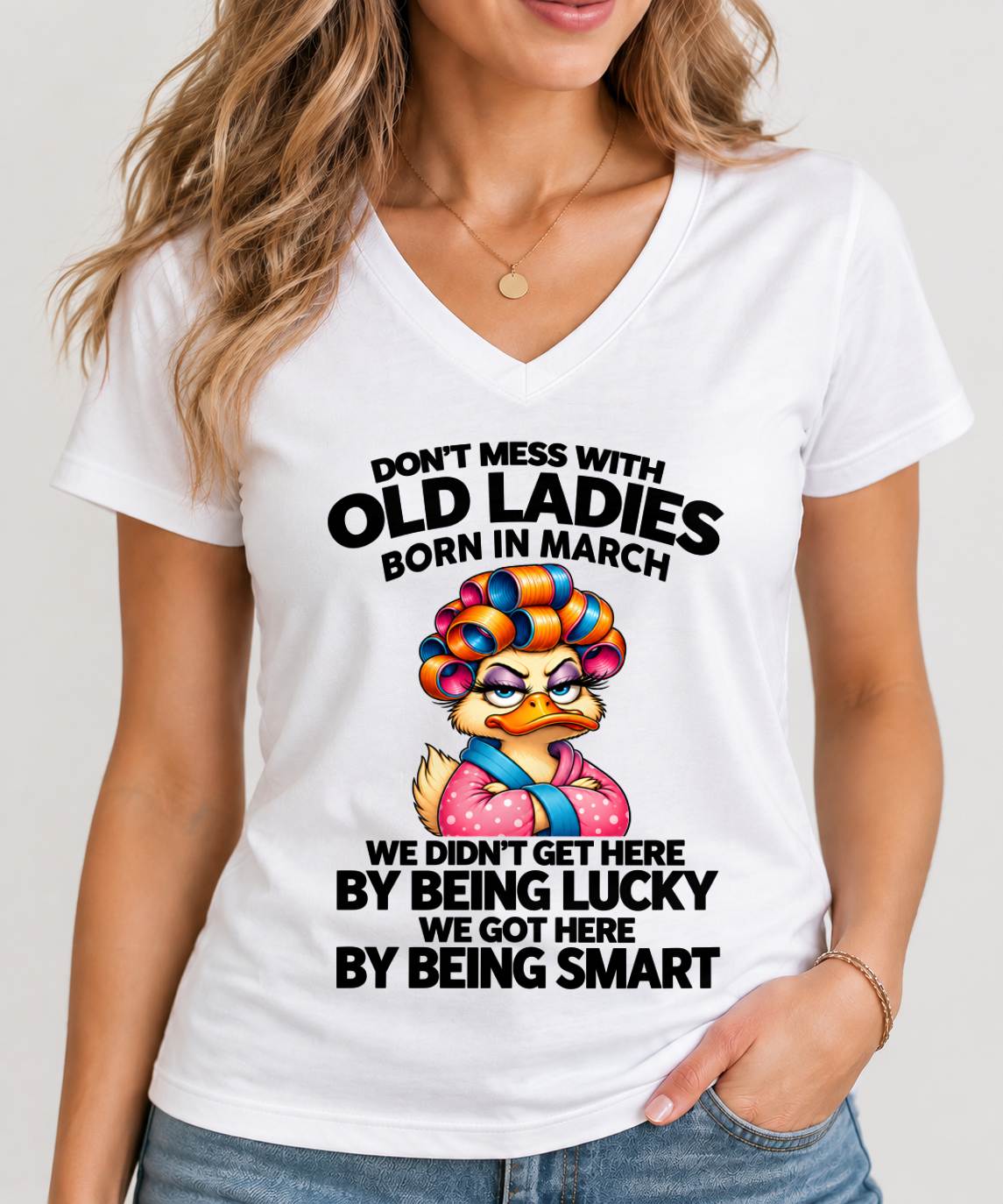 MARCH SHIRT Don't Mess With Old Ladies - For Women - Virgo03 (SKU2609-304-03)