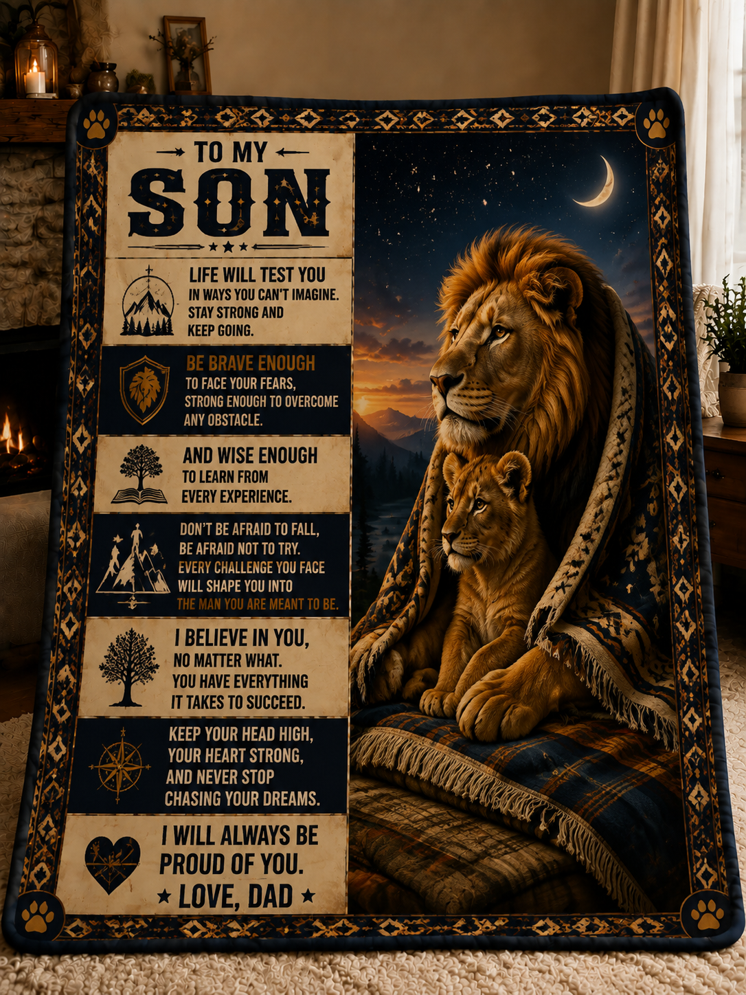 Family Blanket - From Dad - To My Son - Virgo - ( SKU2608-279)