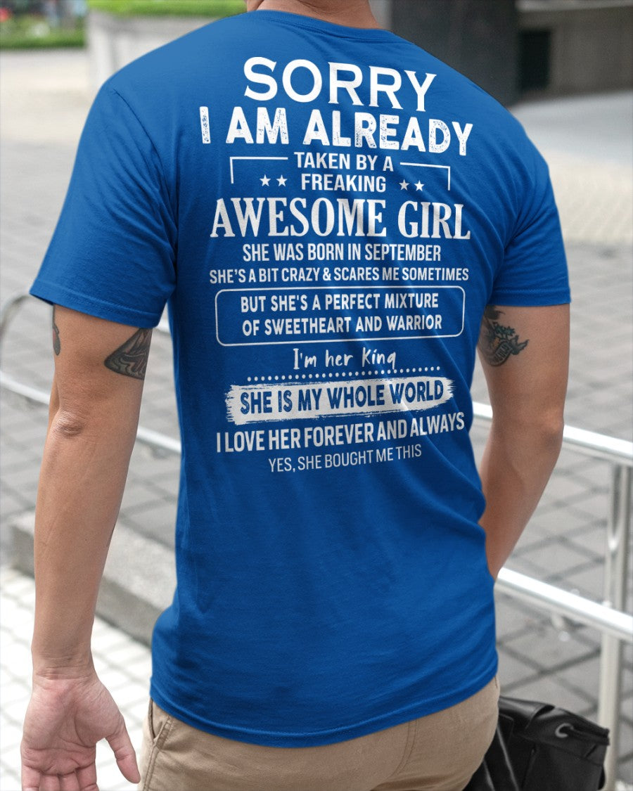 September - Awesome girl - Perfect gift for your boyfriend - (SKU04-86-09) - From Wife Virgo09