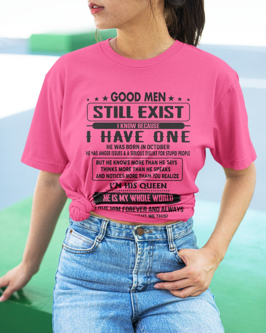 October - Good men Still Exist - gift for your girlfriend, wife from Husband - Virgo10 (SKU-GM-10)