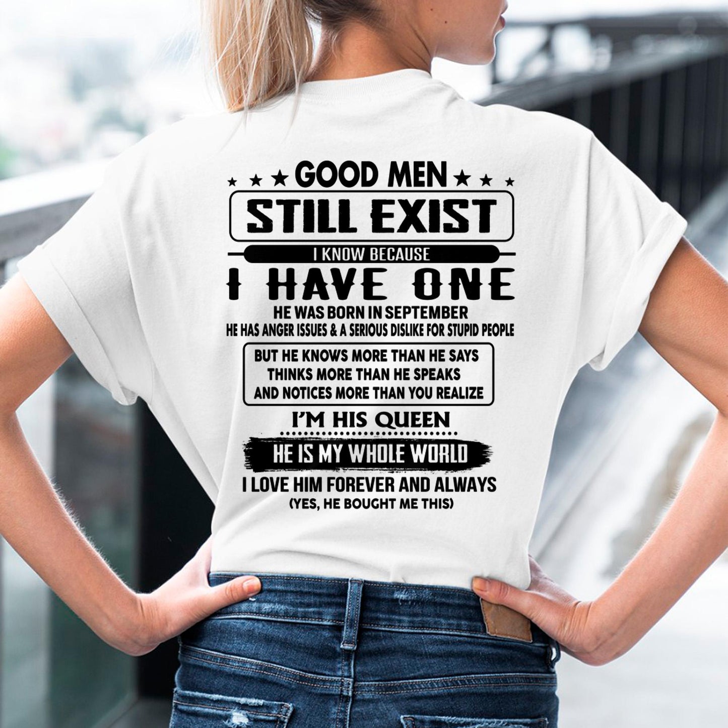 September - Good men Still Exist - gift for your girlfriend, wife from Husband - Virgo09 (SKU-GMSAU-09)
